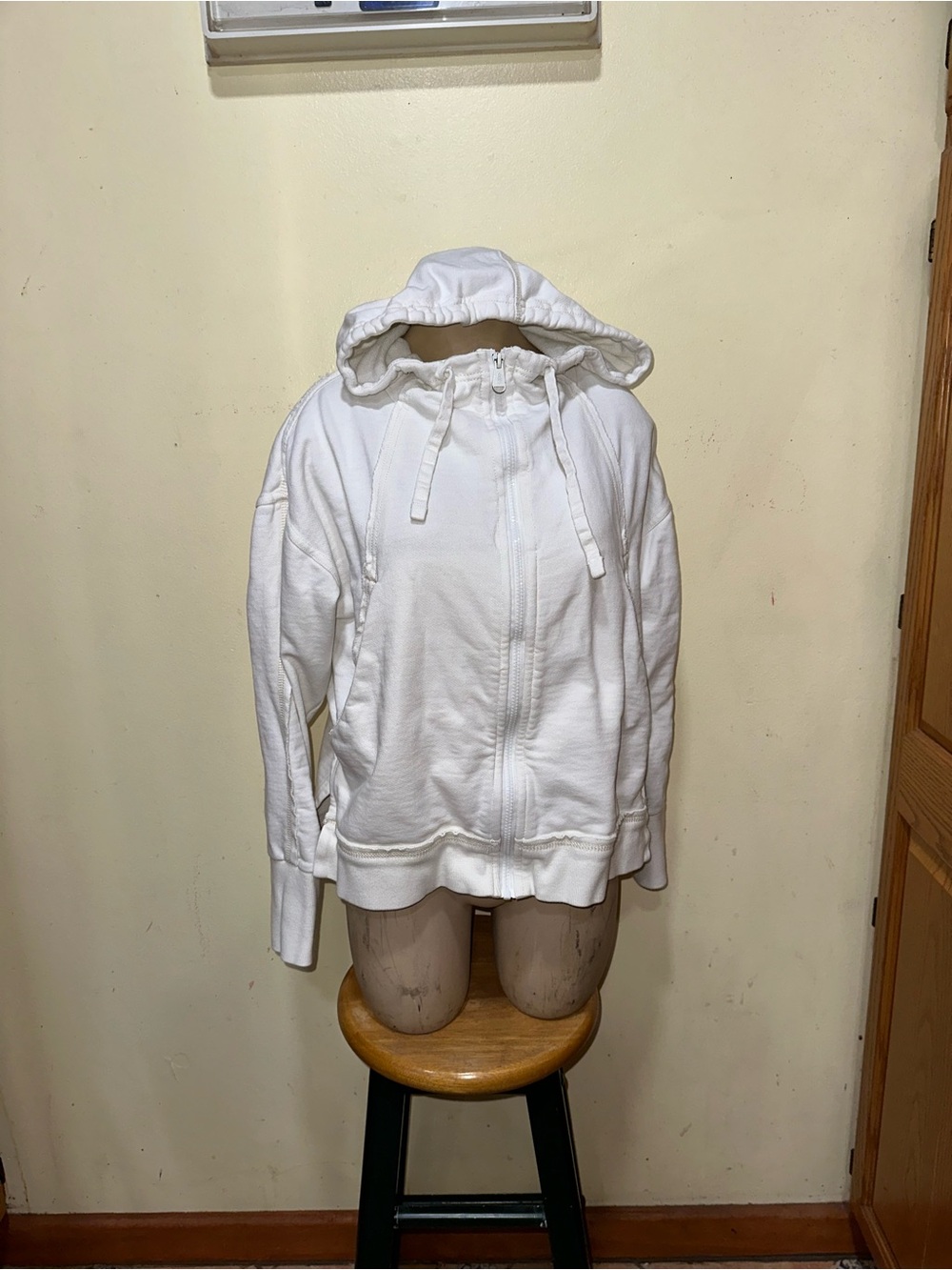 Woman’s Free People sweatshirt hood long sleeve zip